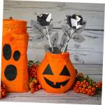 10St Schädel stieg Halloween-Blumen gotische Dekoration Rosenblumensträuße Halloween Party Halloween Spiele gefälschte Rose mit Rosenrequisite für Halloween Plastik