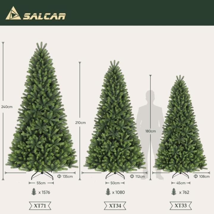 100% PE kunstkerstboom 180 cm, kunstkerstboom met 762 PE-takken, edele Nordmann-spar inclusief handschoenen en metalen standaard
