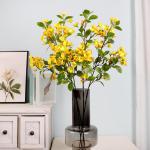 Hortensie, künstliche Blume, einzelne künstliche Hortensie, Blumenstrauß, Blumenarrangement, Dekoration für Zuhause, DIY, Hochzeit, Tafelaufsatz (Gelb)