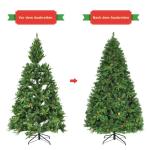 Kunstkerstboom met led-lichtkettingen, kerstboom met verlichting, 210/225/240 cm, groen