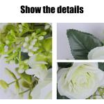 5 x Hochzeits-Blumenringe, Kerzenhalter, künstliche Rosenblumen, Kränze für Tafelaufsätze, Tisch-Party-Dekorationen
