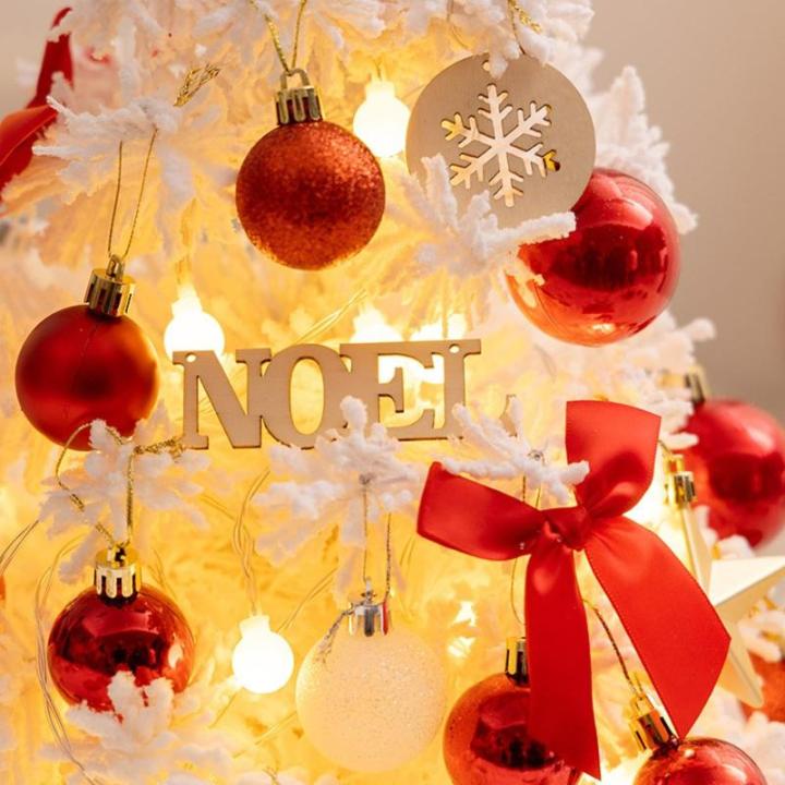 Mini Weihnachtsbaum 40CM Klein Tannenbaum mit Beleuchtung, Tischdeko Christbaum mit LED Lichterkette und Weihnachtskugel, Künstliche Weihnachtsbäume Geschmückt für Weihnachten 