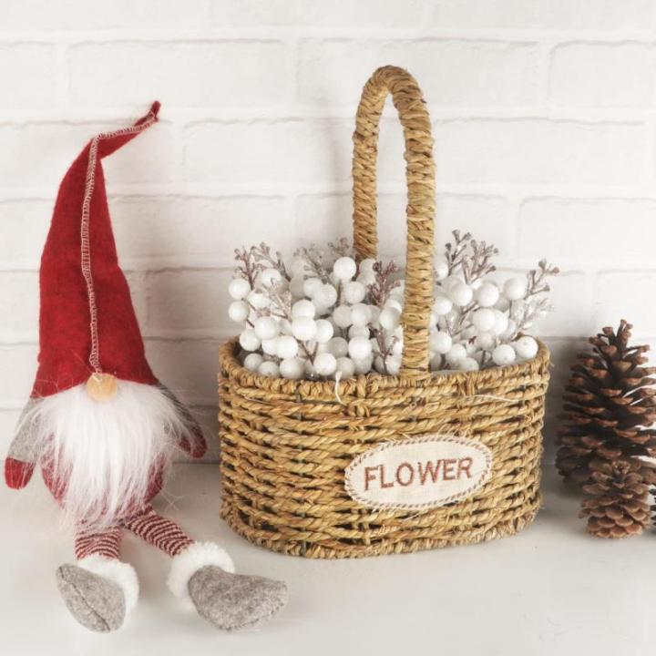24 stuks glitter witte bessen stelen, kunstrode bessen, plukken, glitter, witte bessen, takken, kerstbessen, steel, picks voor kerstboom, doe-het-zelf, knutselen, bruiloft, vakanti