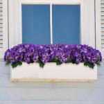 10 bundels kunstbloemen zoals echt balkon, kunstbloemen, buiten, uv-bestendig, weerbestendig, kunstbalkonplanten, balkonbloemen voor huis, vensterbank, bruiloft, decoratie (paars)