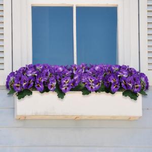 10 bundels kunstbloemen zoals echt balkon, kunstbloemen, buiten, uv-bestendig, weerbestendig, kunstbalkonplanten, balkonbloemen voor huis, vensterbank, bruiloft, decoratie (paars)