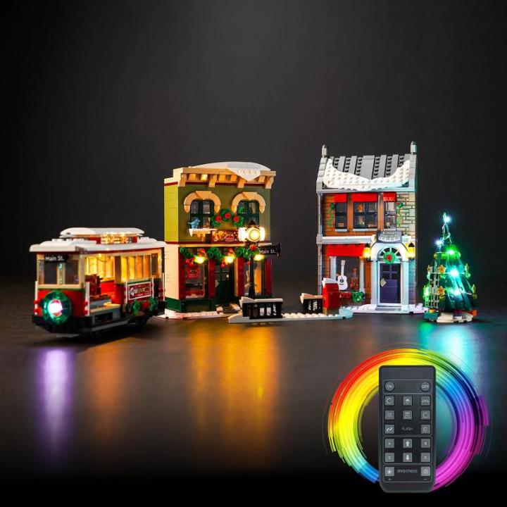 Afstandsbediening lichtkit voor Lego Icons Christmas Decorated Main Street 10308 (niet Lego), led-verlichtingsset voor Lego kerstversiering hoofdstraat 10308 zeldzaam artikel