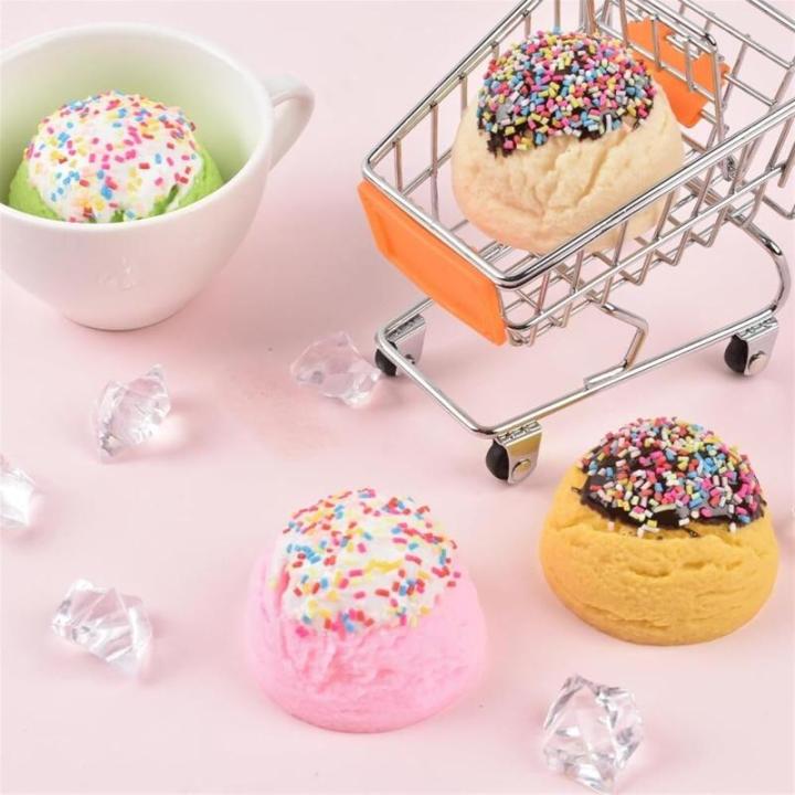 Fake Kuchen künstliche Kuchen Künstliche Eisportionierer Bälle 5 Stücke Faux Eiskugeln Simulation Kuchen Gefälschte Lebensmittel Desserts Realistisches Essen