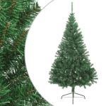 künstliche weihnachtsbãume,künstliche weihnachtsbäume Kinder,Künstlicher Halb-Weihnachtsbaum mit Ständer Grün 180 cm PVCGeeignet für Patio, Schlafzimmer, Wohnzimmer, Weihna