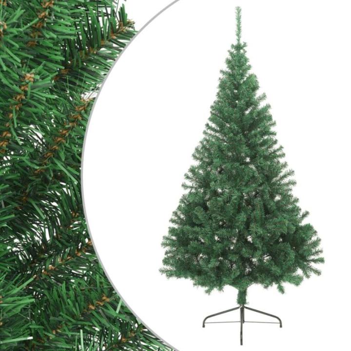 künstliche weihnachtsbãume,künstliche weihnachtsbäume Kinder,Künstlicher Halb-Weihnachtsbaum mit Ständer Grün 180 cm PVCGeeignet für Patio, Schlafzimmer, Wohnzimmer, Weihna