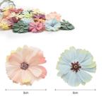 , 50 stuks, madeliefjes, bloemkoppen 5 cm, zijden bloemen, decoratieve bloemkoppen voor bruiloft, feest, huis, scrapbooking en doe-het-zelf knutselen, meerkleurig
