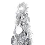 Künstlicher Pop-Up-Weihnachtsbaum Künstlicher Weihnachtsbaum Christbaum Tannenbaum Kunstbaum Weihnachten für Weihnachtsdeko Silber 180 cm PET