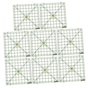 8st Reihe Blumenarrangement Gitter DIY Künstliche Blumenplatte Blumenwand Gitterpflanzenwandrahmen Grüne Künstliche Blumen Zur Dekoration Halter Für Blumengestecke Plastik Gree