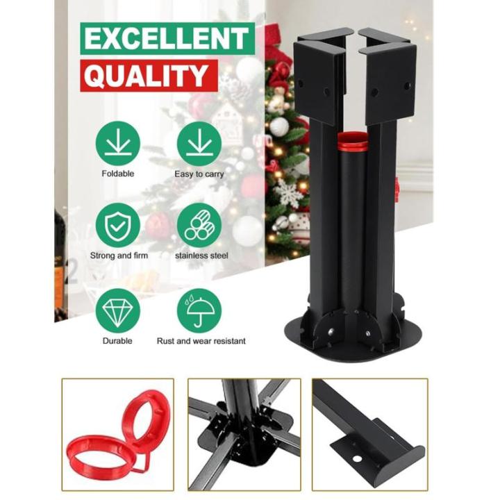 Künstlicher Weihnachtsbaumständer, Weihnachtsbaumsockel - Faltbare künstliche Baumstütze,Ersatz-Weihnachtsbaumbein aus Metall, Weihnachtsbaumzubehör für den Garten, den Garte