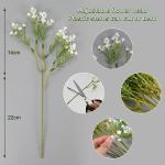 12 stuks Gypsophila babyadem boeket, Gypsophila plastic kunstgypsophila bloemen voor huisdecoratie bruiloft feest kantoordecoratie (wit (2# wit)