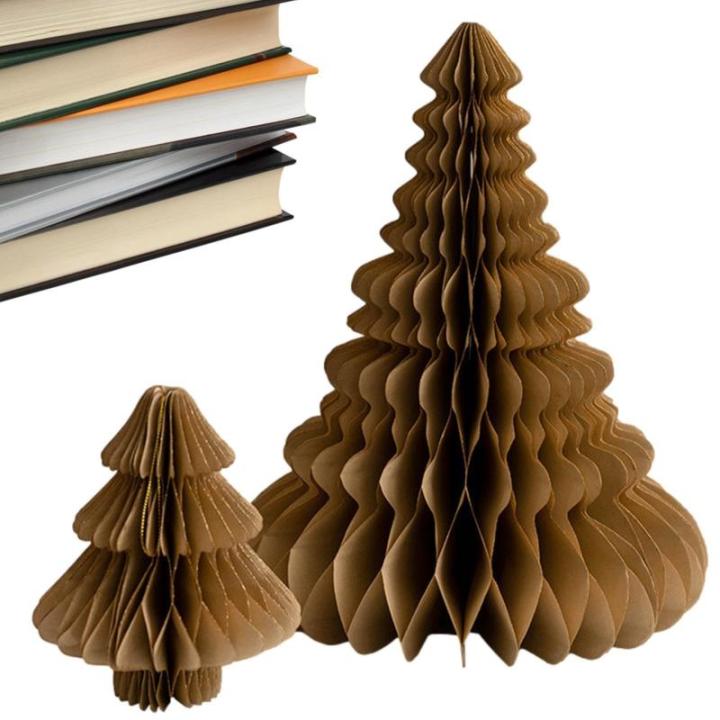 Waben Weihnachtsschmuck, 2 STÜCKE Desktop Weihnachtsbaum Ornament, Weihnachtsbaum-Dekoration Mit Mehrschichtiger Textur Für Weihnachtsfoto-Requisiten, Partydekoration