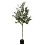 Kunstmatige olijfboom 180 cm kunstplant boom Olea kunstboom hoge stam