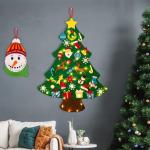 Kid Felt Christmas Tree | Wall Art Decor | Christmas Tree Wall Decor | Felt Christmas Tree | Christmas Tree For Kids Interactive Fun For Children's Rooms, Bedrooms, Dormitories