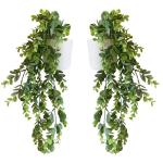 Set van 2 kunstmatige hangende planten in witte potten woonaccessoires nep hangplant kamerplant hangende plant nep plant