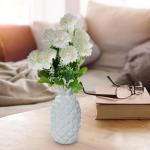 Kunstblumen Seide Pompon-Chrysantheme Künstliche Innen Weiß Seidenblumen Dekoration für Haus Geschenk