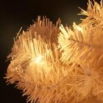 Spiral-Weihnachtsbaum mit Beleuchtung und Ständer Weiß 150 cm Christbaum Dekobaum Kunstbaum mit Ständer Tannenbaum Weihnachten Künstlicher Weihnachtsbaum für Weihnachtsdeko