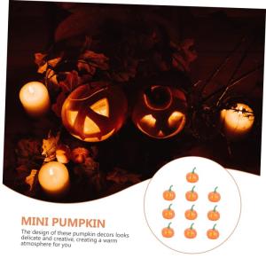 2 Sätze Künstlicher Kürbis Halloween-kürbis-Requisite Tischdekoration Kürbis-Fotografie-stütze Simulations-kürbis-Requisite Kleiner Halloween-kürbis Plastik Yellow 10 Stüc