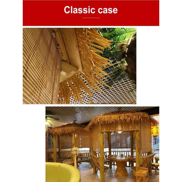 ZJGZDCPHDPB Palm Thatch Roll Künstliche Stroh Kunststoff Künstliche PVC Holzhaus Pavillon Fake Stroh Natürliche Dachdekoration Feuerfest Und Flammenhemmend Thatch Roll（Farbe:g