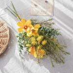 , kunstplanten, kunstboeket, zijden bloemen, voor bloemstukken, decoratie voor bruiloft, thuis, keuken, tuinfeest, kerst, tafeldecoratie, geel