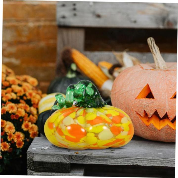 5st Kürbishandwerk Herbsternte Kürbisdekor Kürbis-Requisite Kürbis Ernten Kürbis Im Herbst Tisch-kürbis-Figur Kürbis-tischdekoration Thanksgiving-kürbis-Dekorationen Glas