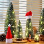 24 Stück Mini Weihnachtsbaum 6.5CM Grün Künstlicher Tannenbaum Klein Christbaum Modell Schnee Frost Bäume Miniatur Tanne Tischbaum Weihnachtsschmuck Desktop Ornamente für DIY 