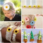 Kunstbloemhoofdjes, decoratie, zonnebloemen, 4,5 cm, kunstmatige madeliefjes, margrieten, bloemen voor bruiloft, feesten, thuis, doe-het-zelf handwerk, 100 stuks