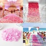 Kunstrozenblaadjes, 1000 stuks, romantische decoratie, bruiloft en slaapkamer, mooie rozenblaadjes als verjaardagscadeau voor hem, fantastische verjaardagsdecoratie (lichtroze)