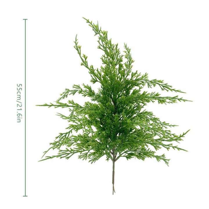 Künstlicher Pflanzenzweig, Weihnachtsstiel-Dekoration, praktische, praktische grüne Weihnachtsdekoration für den Schreibtisch zu Hause, Höhe 55cm