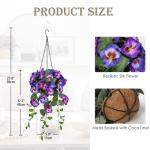 Pansy Kunstbloemen als echte viooltjes, hangende planten, kunstbloemen, Pansy met hanglamp, hoogte 70 cm, kamerplant, struik, decoratieve plant, groene plant