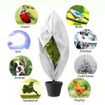Miaoyak 4 Packungen Pflanzenabdeckungen Frostschutz Wintergarten Frosttuch Decken Warme Jacke Taschen mit Kordelzug Design für Outdoor