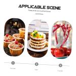 2St Blumenstab 2022 Cupcake-Picks fächerförmiges Dekorpick Sushi-Ornamente DIY blumenarrangements Picks würfelunterlage einhelll fächerförmige Spitzhacke DIY-Fan-Pick Plastik