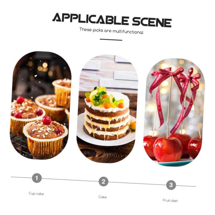 2St Blumenstab 2022 Cupcake-Picks fächerförmiges Dekorpick Sushi-Ornamente DIY blumenarrangements Picks würfelunterlage einhelll fächerförmige Spitzhacke DIY-Fan-Pick Plastik