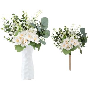 Deko Blumen 13 Stück Fake Künstliche Flowers mit Stielen DIY Brautjungfer Brautsträuße Valentinstag Muttertag Hochzeitsfeier Babyparty Zuhause Dekoration 1812