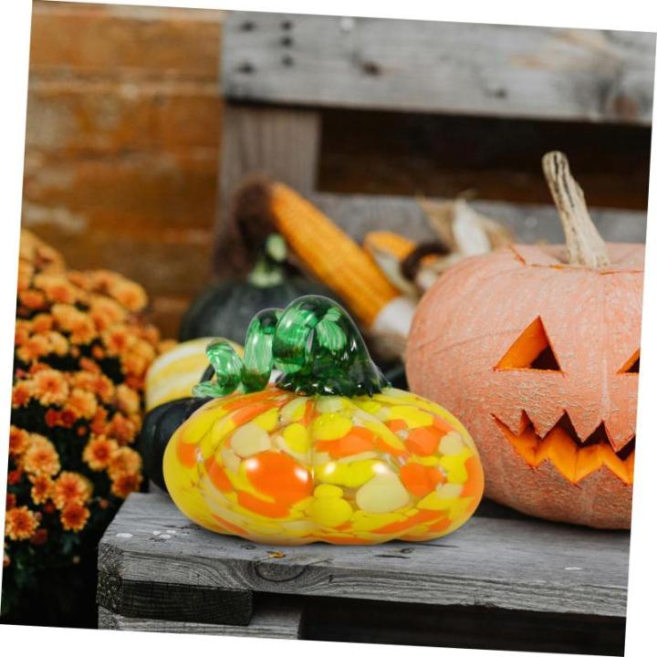 3st Kürbishandwerk Kürbis-Requisite Thanksgiving-kürbis-Dekorationen Herbsternte Kürbisdekor Tisch-kürbis-Figur Kürbis-tischdekoration Kürbis Im Herbst Kürbis Ernten Glas