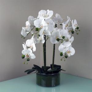 Realistische künstliche Orchideenpflanzen, vollständig getopft