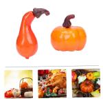 50 Kürbis-Ornamente herbstdeko Halloween künstliche Mini-Kürbisse Schaumkürbis Obstdekor orangefarbene Verzierungen Thanksgiving Day Kürbisse naturgetreue Kürbisdekore
