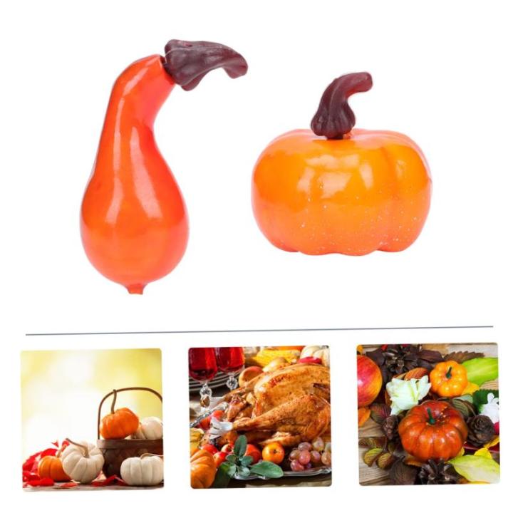 50 Kürbis-Ornamente herbstdeko Halloween künstliche Mini-Kürbisse Schaumkürbis Obstdekor orangefarbene Verzierungen Thanksgiving Day Kürbisse naturgetreue Kürbisdekore