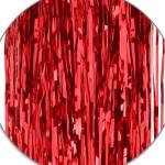 5x Klatergoud voor Kerstmis - Klatergoudkrans in rood - kerstversiering voor de kerstboom - 50 cm (rood - 05 stuks)
