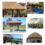 Fake Thatch Simulation Kunststoff Thatch Fliesen PVC Thatch Dekoratives Dach Kunststoff Thatch Schuppen Farm Sun-Proof und wärmeisolierend Strohdach künstliche Thatch