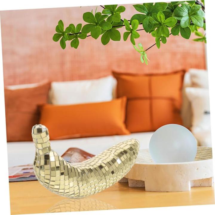 5St Disco-Banane Tischdekoration für Disco Bananenfigur Requisite Netz bürodeko büro Dekoration Hochzeitsdekoration Disco-Frucht-Requisite Bananenfigur für den Tisch Glas