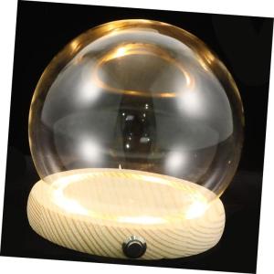 1 Satz Hand Glas abdeckung künstliche blüten artificial Glashaube LED-Display-Kuppel kerzen Hochzeitsdekoration Vitrine mit Glaskuppel Blumenglasabdeckung Holz Transparent