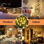 Led-clusterlichtsnoer, werkt op stroom, decoratie voor en buiten, tuin, kerstboom, bruiloft, 1000 leds, warm wit continu licht