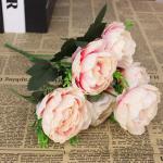 Kunstblumenstrauß Künstliche Blume Pfingstrose Gefälschte Blumen Hochzeit Blumenstrauß Dekoration Tabelle Küche Büro Garten Innen Im Freien Braut Pflanzen 0808