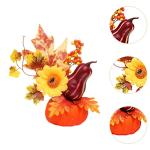 Halloween-Kürbisse, Ahornblätter, Ornament, Herbsternte, Dekor, neuartiges dekoratives Handwerk, Esstisch-Mittelstück für Geschäft und Büro, Style B