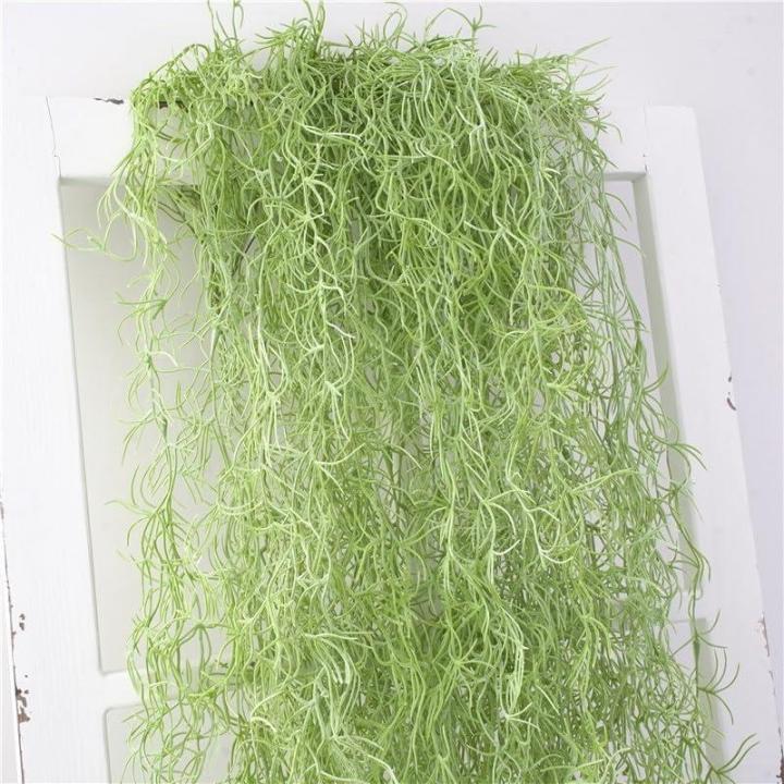 Groene plant muur opknoping kunst, realistisch ontwerp, perfect voor woonkamer, salontafel, balkon, gemaakt van kunststof materiaal, 107 cm x 5 cm grootte, woondecoratie