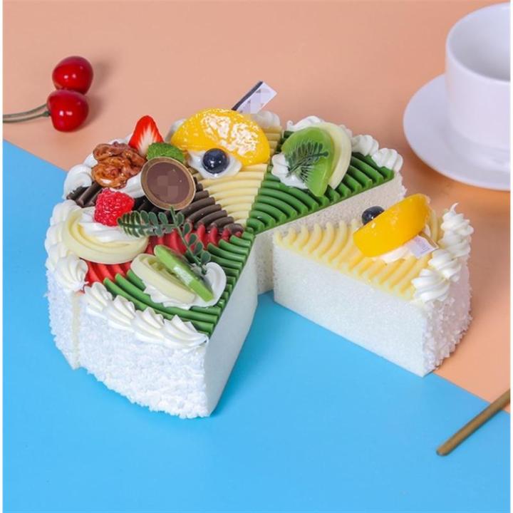 Fake Kuchen künstliche Kuchen 8Pcs Gefälschte Scheibe Kuchen Gefälschte Lebensmittel Shop Kuchen Display Party Dekoration Scheibe Faux Kuchen Modell Realistisches Essen